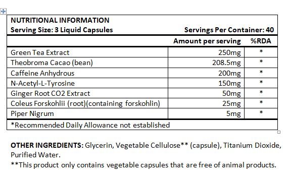 01 133 005 Lipo 6 Black nutritionals