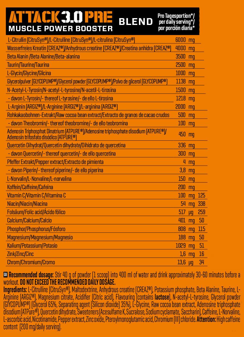 01 198 179 Body Attack Pre Attack 3.0 600g facts