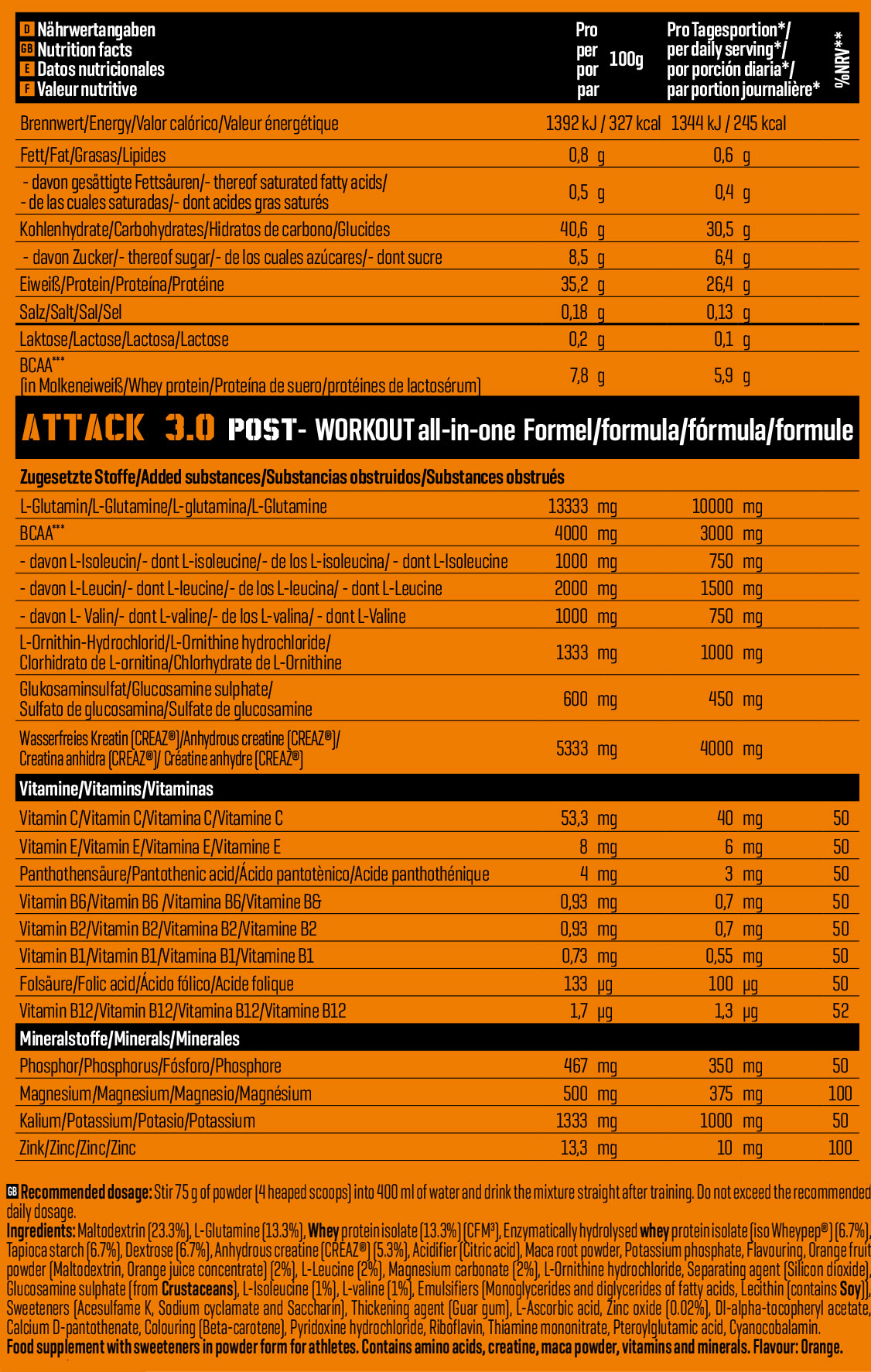 01 198 180 Body Attack Post Attack 3.0 900g facts