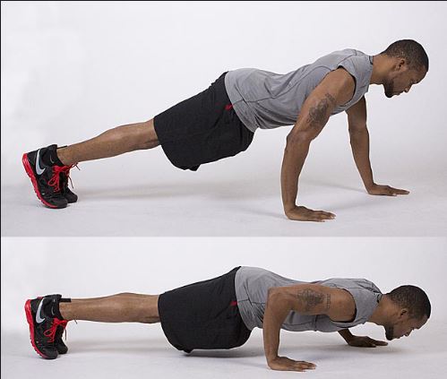 staggered push ups