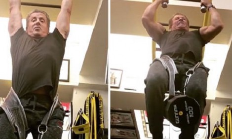 Θηρίο και στα 71 ο Σταλόνε κάνει μονόζυγο με 45 κιλά βάρος! (video)