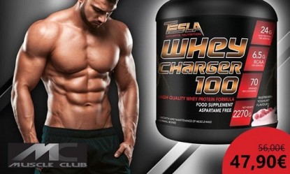 Super &pi;&rho;&omicron;&sigma;&phi;&omicron;&rho;ά &sigma;&tau;&eta; Whey Charger &tau;&eta;&sigmaf; Tesla &alpha;&pi;ό &tau;&omicron; Muscle Club!